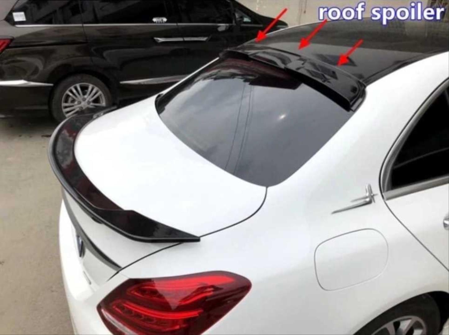 W205 2015-2021 C SERISI IÇIN UYUMLU CAM ÜSTÜ SPOILER - PIANO BLACK (PARLAK SIYAH) 