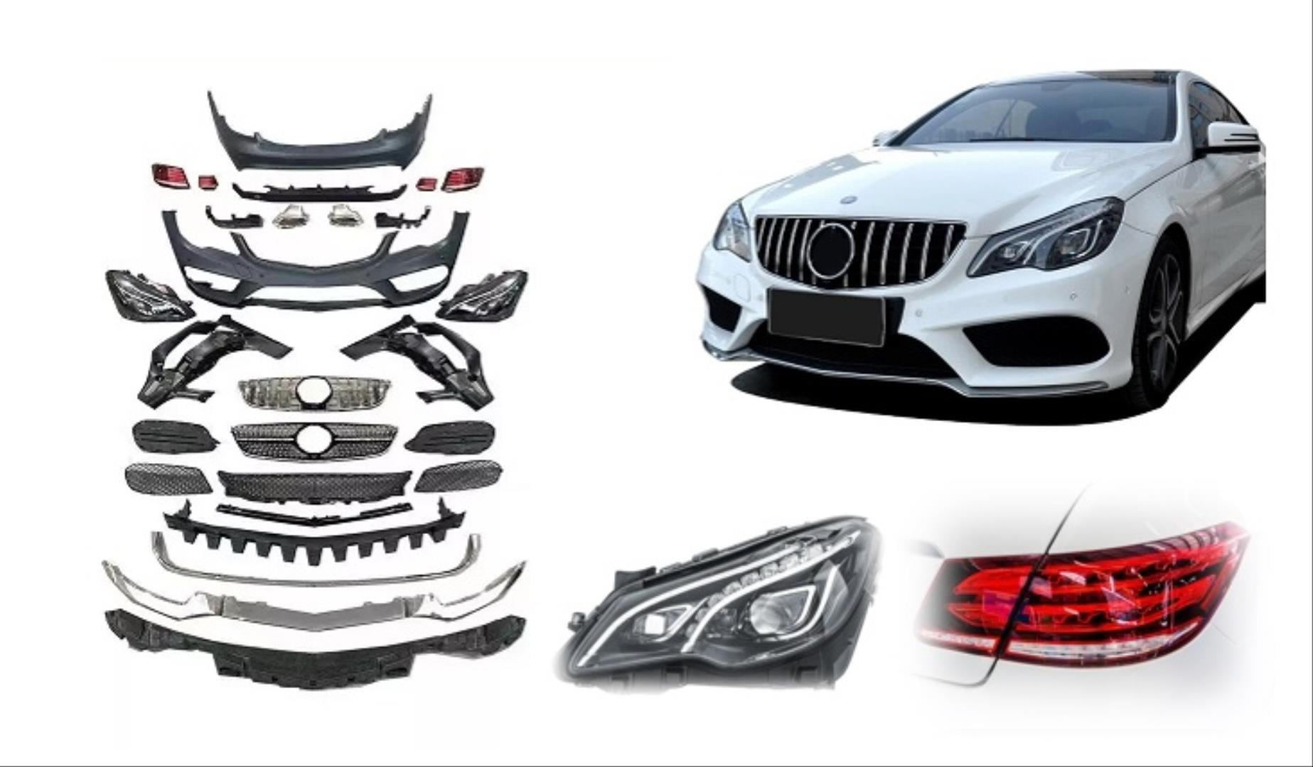 W207 COUPE E 2010-2012 için 2013+ FACELIFT BODY KIT    