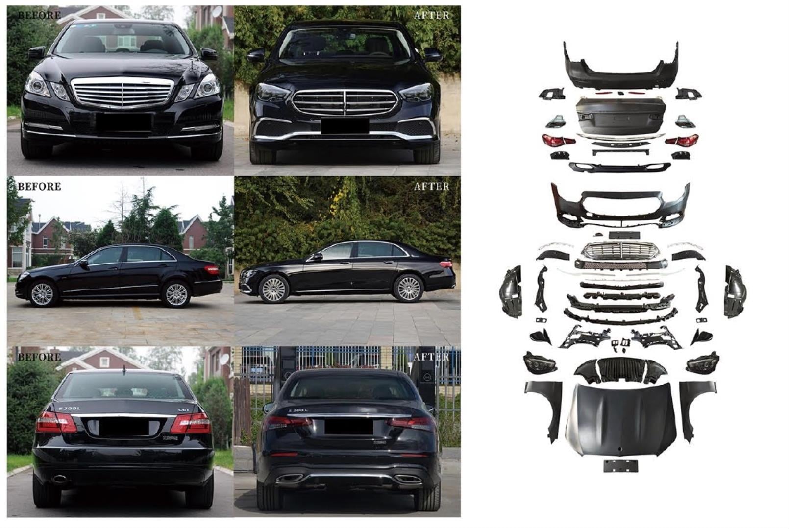 W212 (2011-2013)  İÇİN 2020+ W213 MAYBACH GÖRÜNÜM FULL FACELIFT BODY KIT 