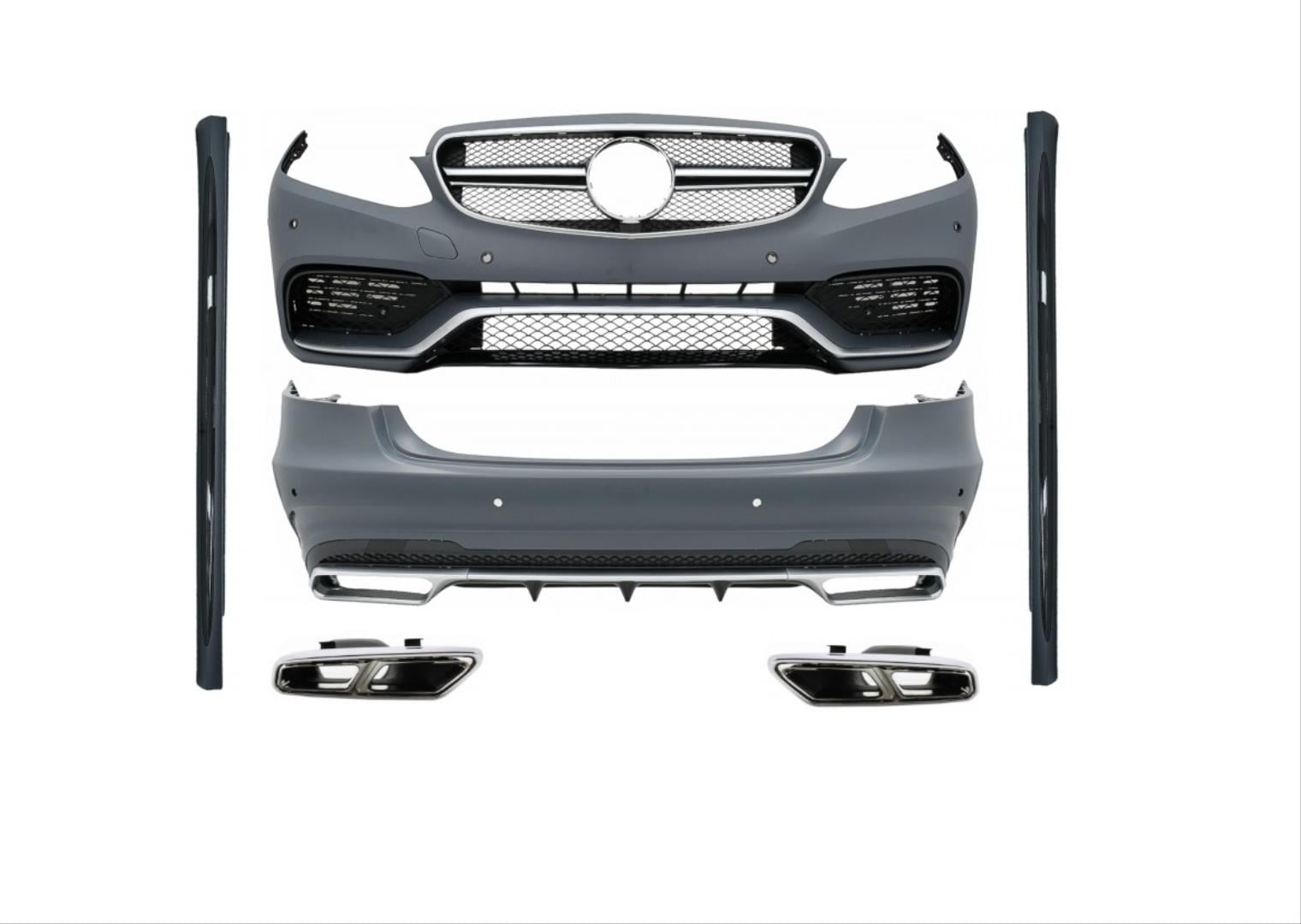 W212 IÇIN UYUMLU E63 BODY KIT (2013-2015) (ÖN TAMPON-DIFÜZÖR-EGZOZ-MARSPIYEL) 