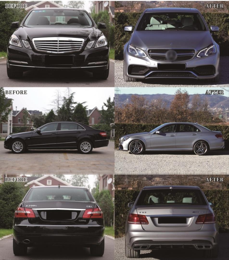 W212 IÇIN UYUMLU MAKYAJLI E63E ÇEVIRME FACELIFT BODY KIT (FAR-STOP-KAPUT VE ÇAMURLUK DAHIL)  