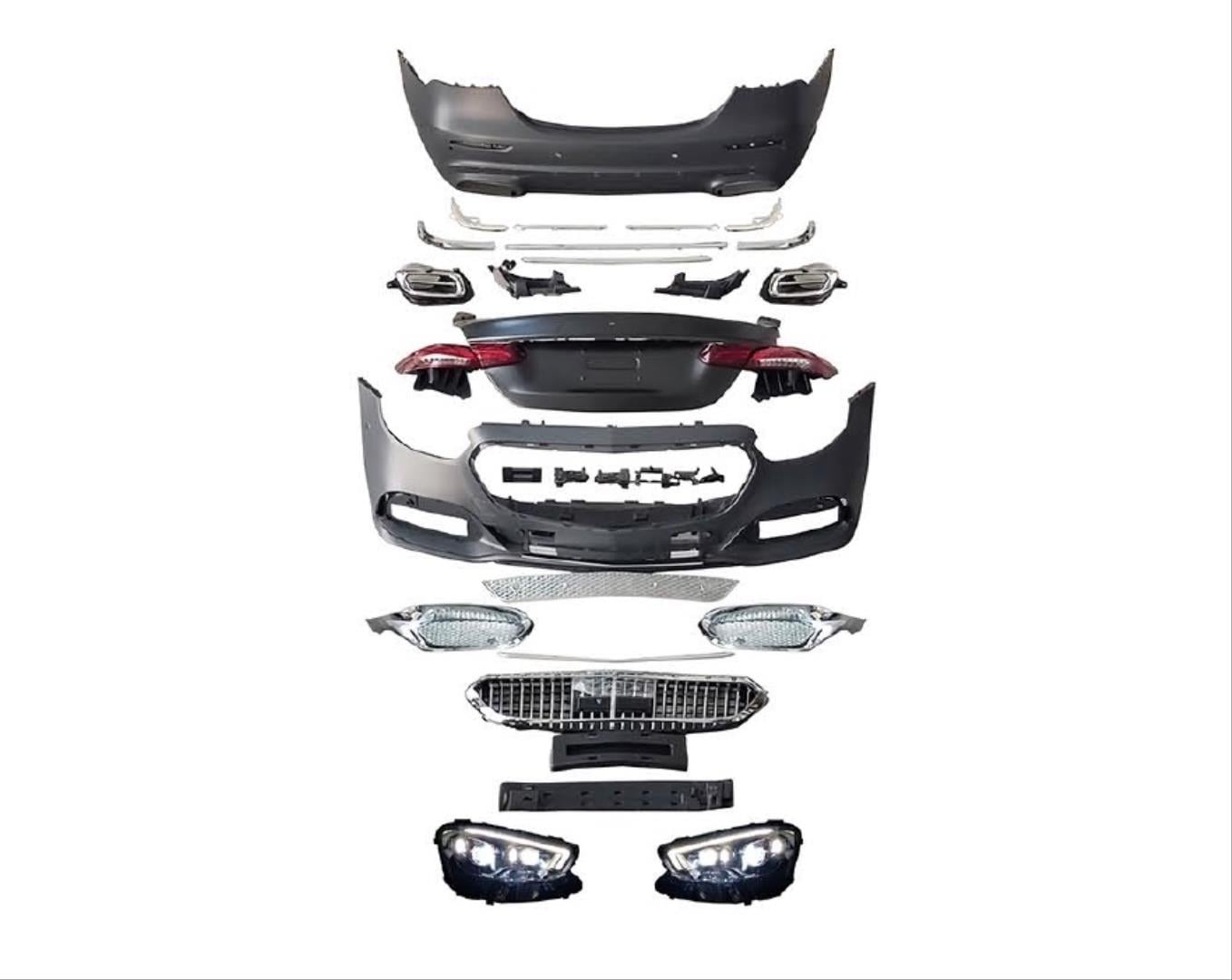 W213 2016-2019 E SERISI İÇİN 2020+ MAYBACH GÖRÜNÜM BODY KIT   