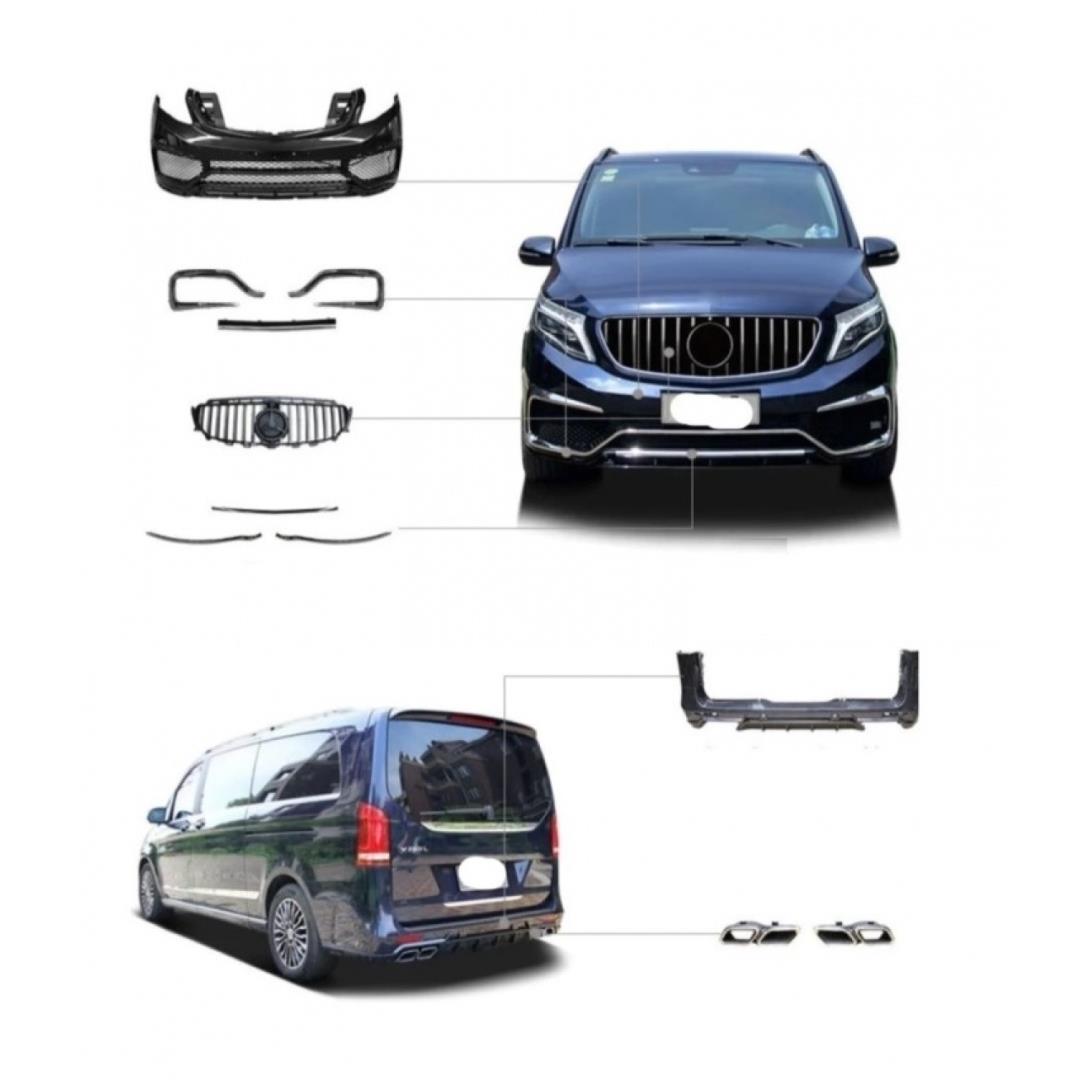 W447 VITO IÇIN UYUMLU V CLASS BODY KIT 2016+ (VERSIYON 2)