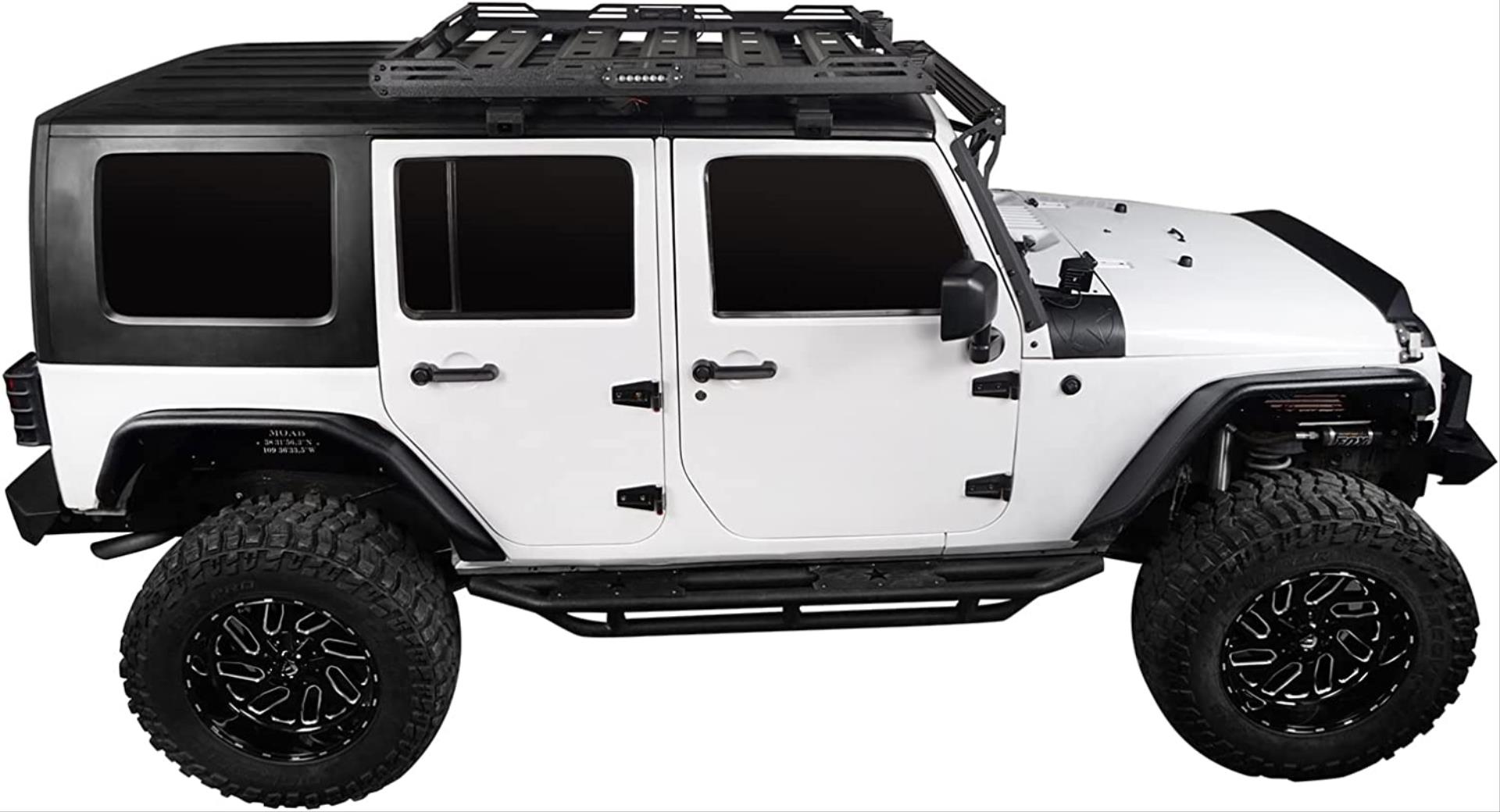 WRANGLER JK 2007-2017 IÇIN UYUMLU TAVAN SEPETI ve CAM CERCEVESI (LEDLI) 