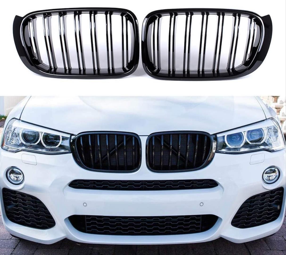 X3 SERISI F25 2014-2018 IÇIN UYUMLU M PANJUR (ÇIFT ÇIZGI BÖBREK) PIANO BLACK