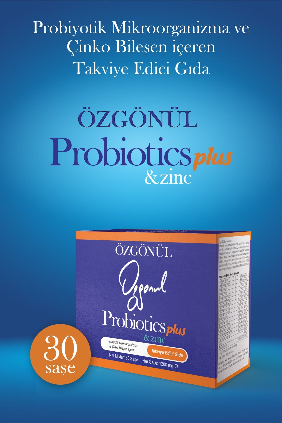 Özgönül Probiotics Plus & Zinc