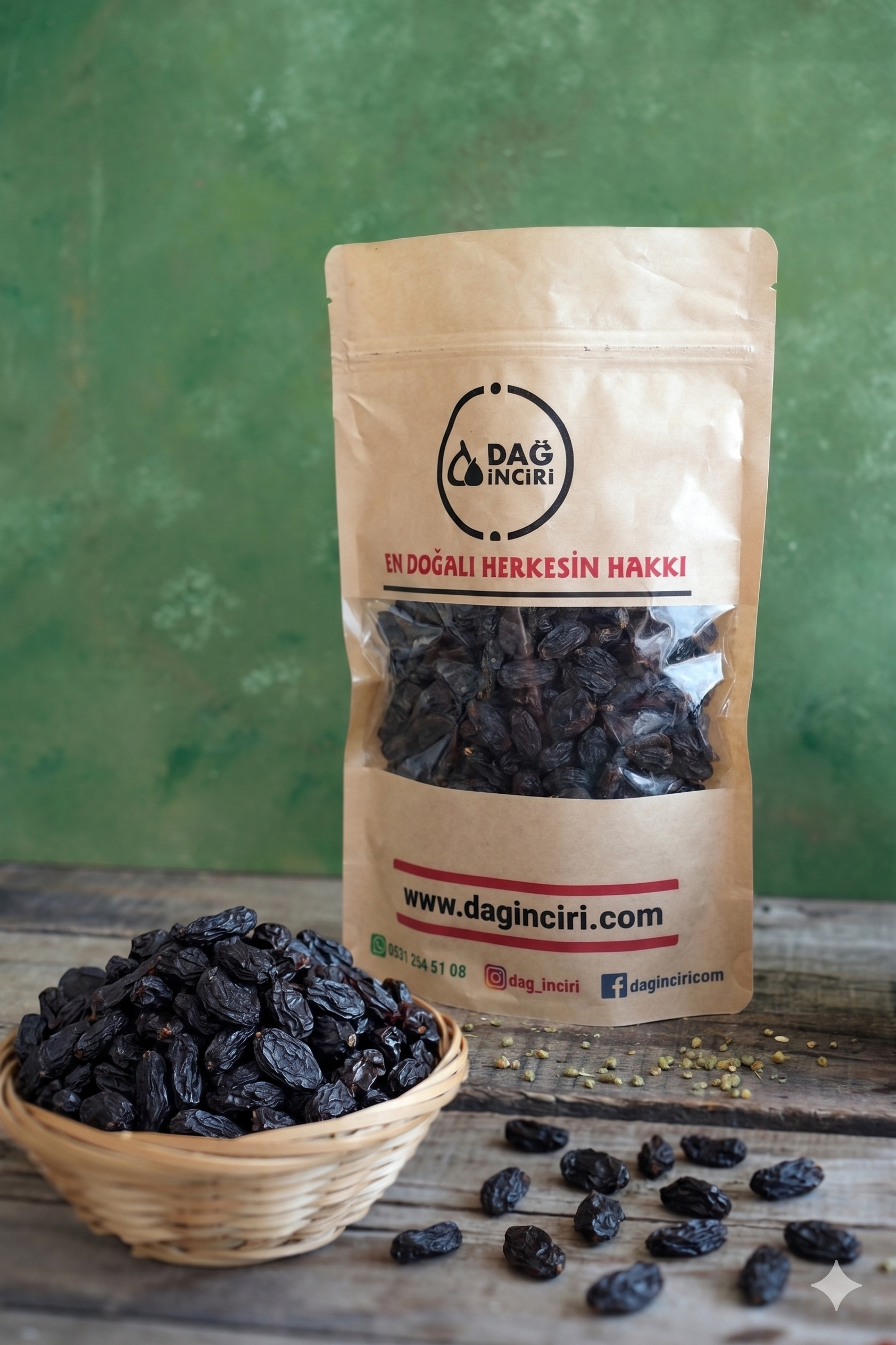 Çekirdekli Siyah Kuru Üzüm 500 Gr.