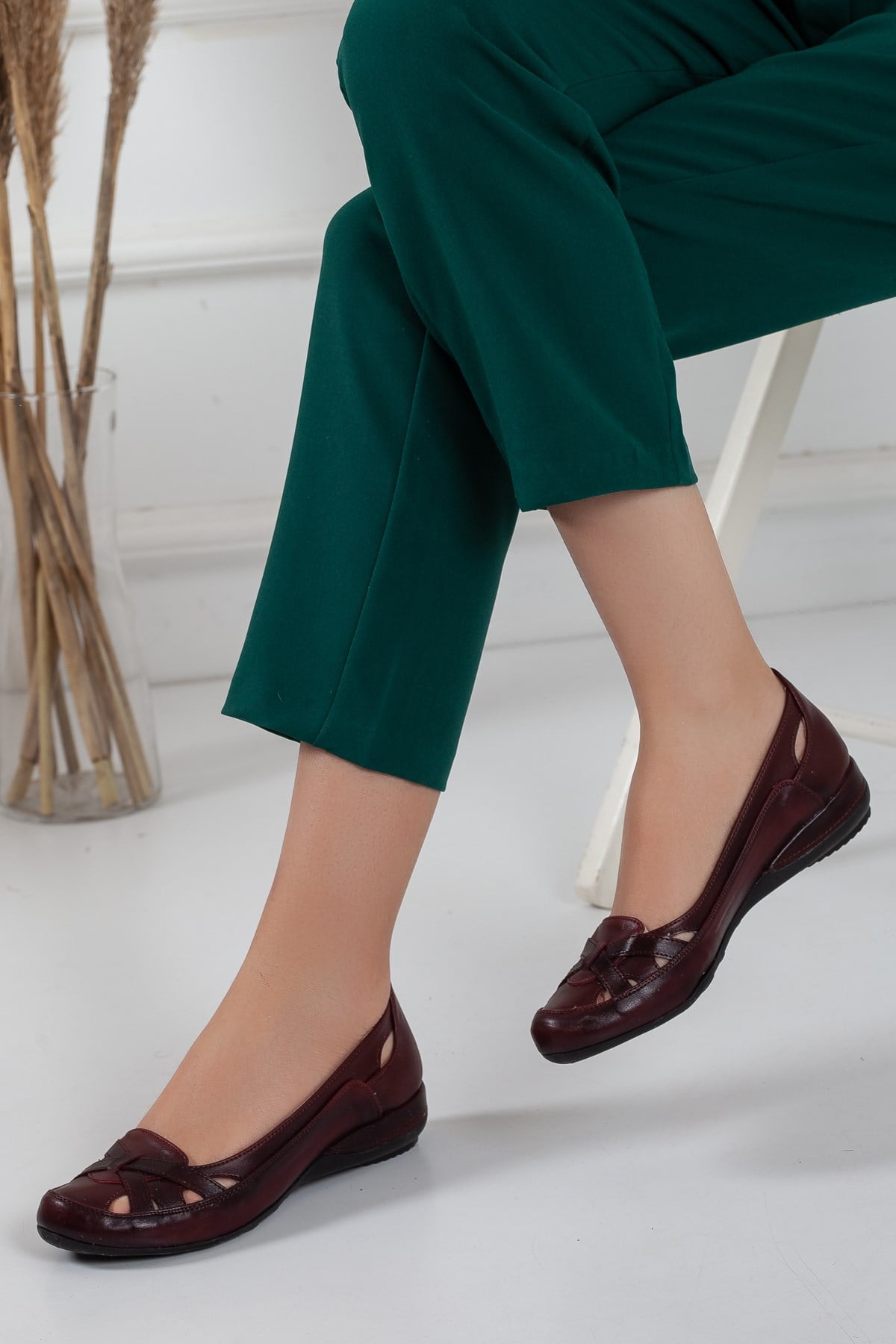 Kafes Model Bordo Kadın Babet