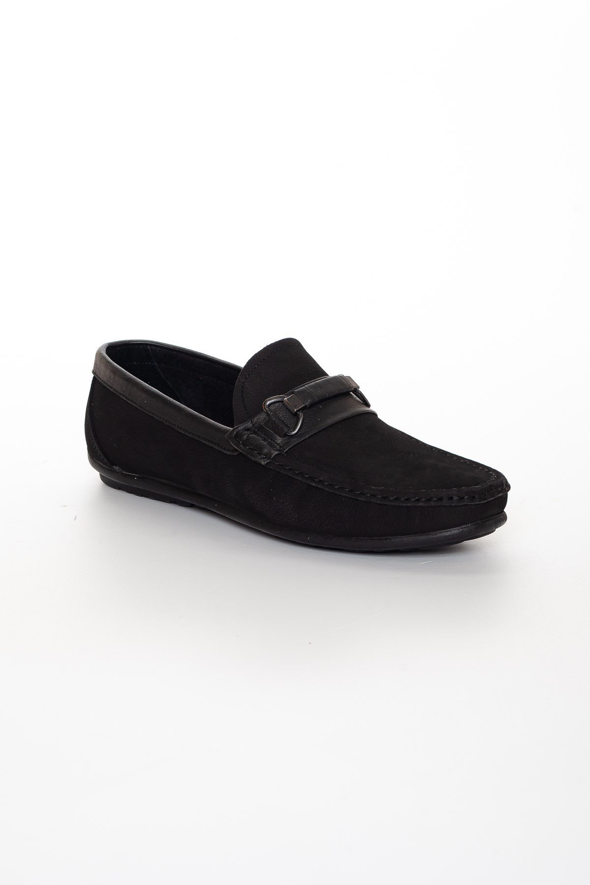 KAPLAMA TOKA NUBUK HORTUMLU LOAFER SİYAH