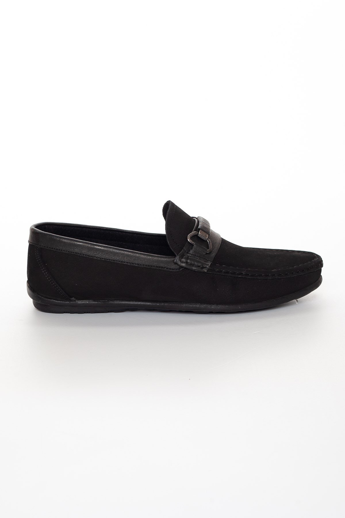 KAPLAMA TOKA NUBUK HORTUMLU LOAFER SİYAH