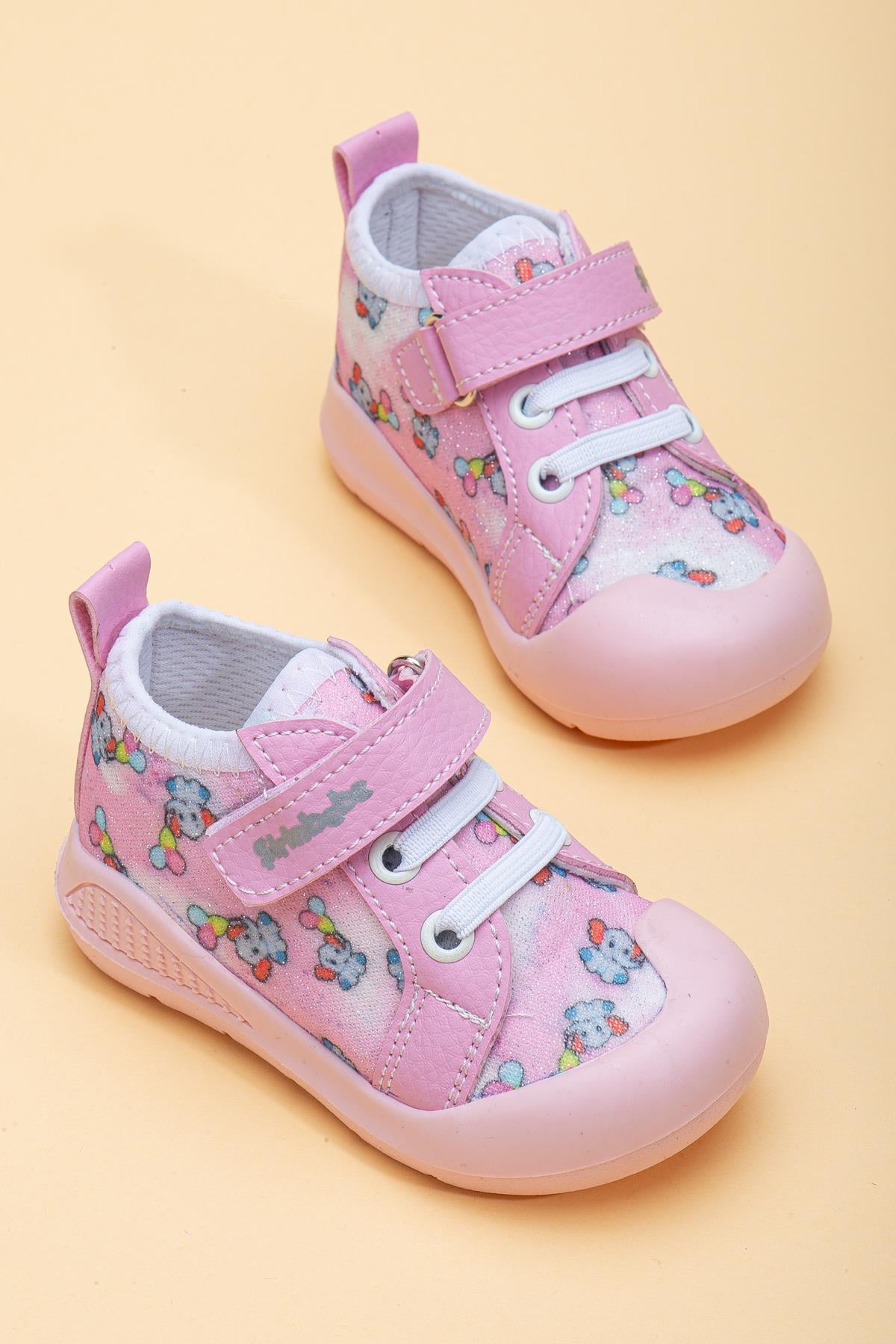 KETEN ŞEFFEF VE BEYAZ TABAN BEBEK ÇOCUK CONVERSE FUŞYA
