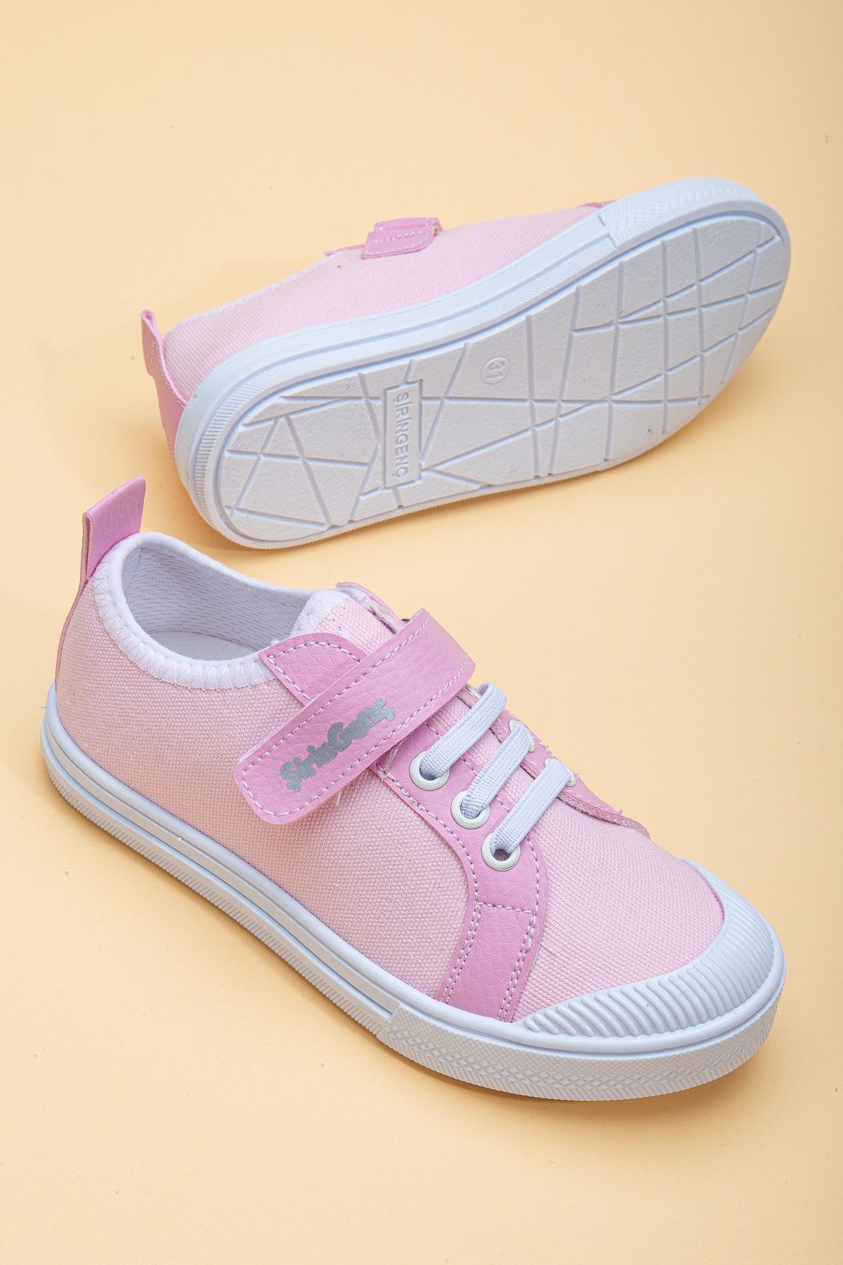 KETEN ŞEFFEF VE BEYAZ TABAN BEBEK ÇOCUK CONVERSE PEMBE