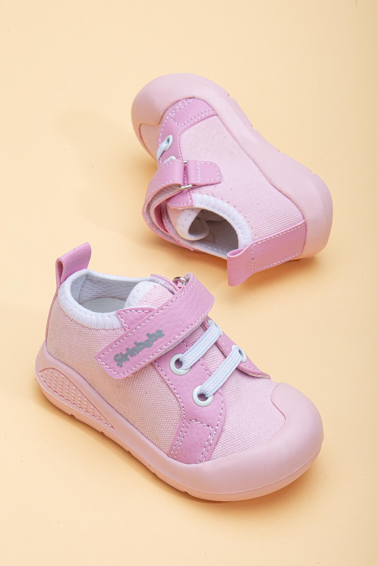 KETEN ŞEFFEF VE BEYAZ TABAN BEBEK ÇOCUK CONVERSE PEMBE