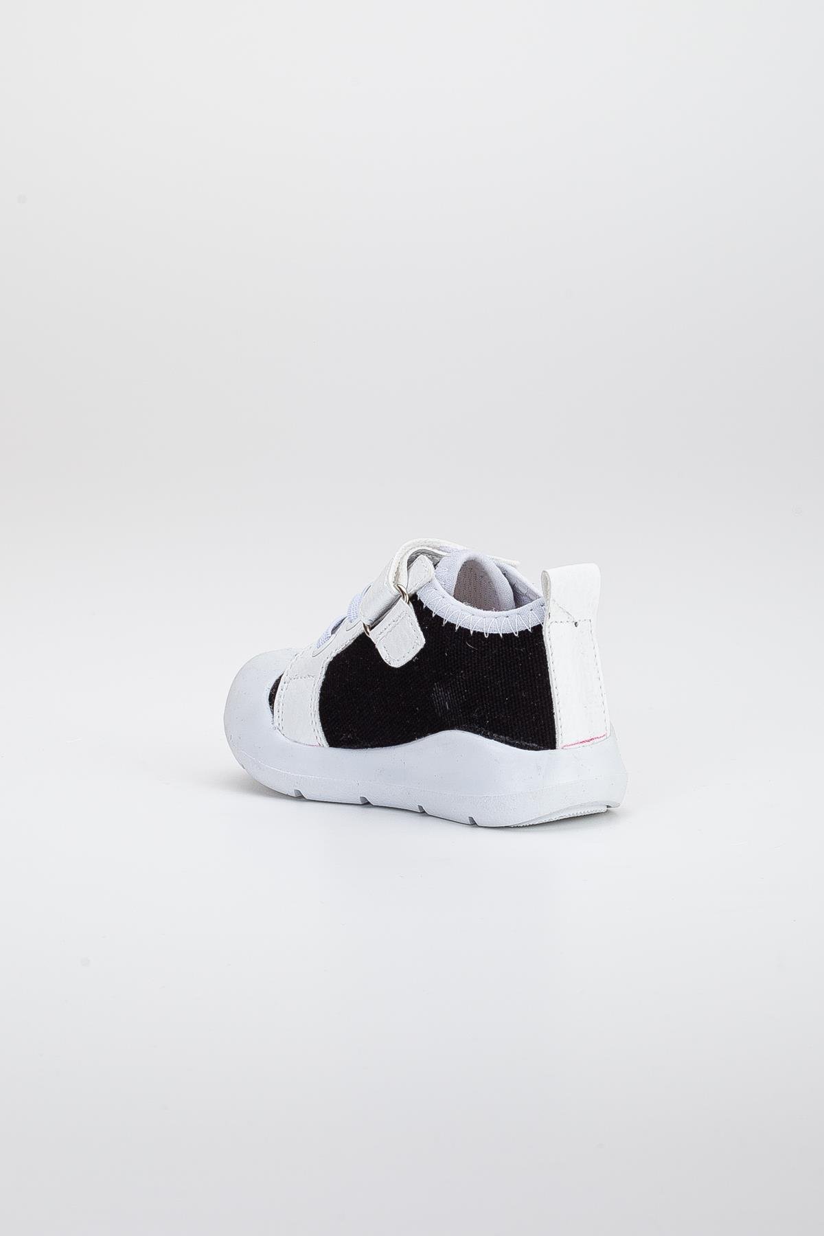 KETEN ŞEFFEF VE BEYAZ TABAN BEBEK ÇOCUK CONVERSE SİYAH-BEYAZ