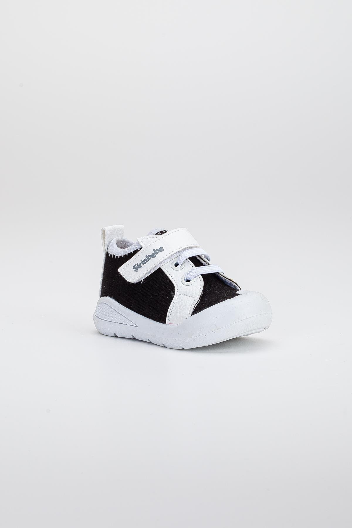 KETEN ŞEFFEF VE BEYAZ TABAN BEBEK ÇOCUK CONVERSE SİYAH-BEYAZ