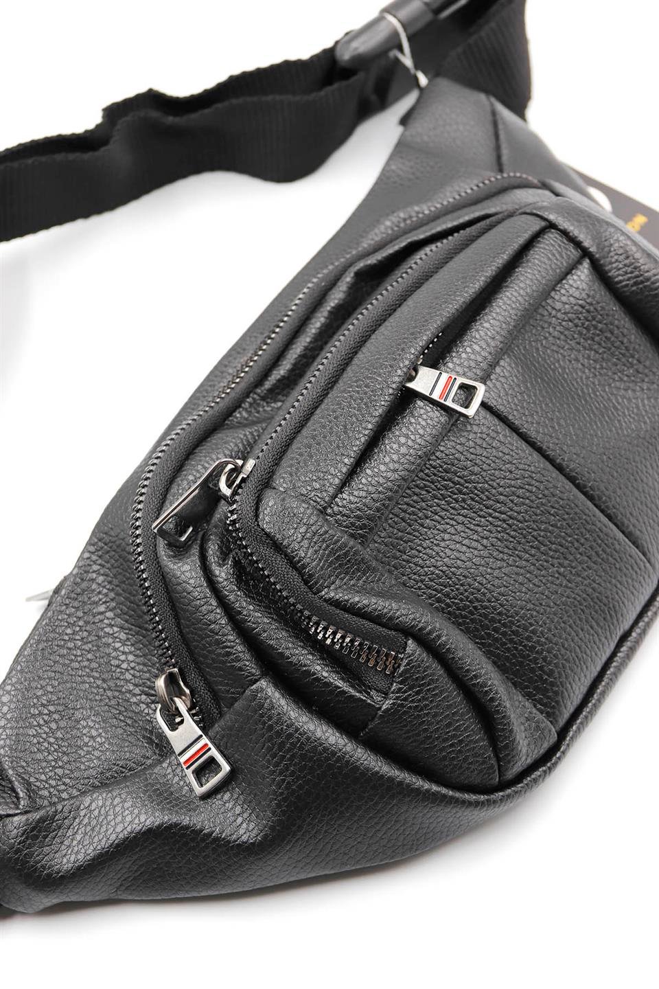 814ARI-SoftArı DeriBel Çantası & FreeBagArı Deri 814ARI Bel Çantası & FreeBag Siyah