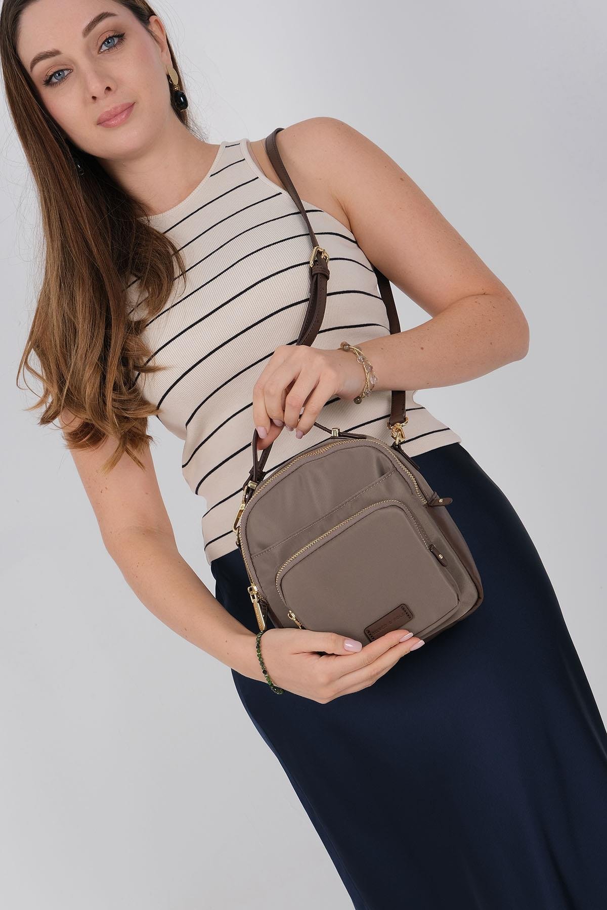1220-M206Silver & PoloÇapraz ÇantaSilver & Polo 1220 Kadın Çapraz Çanta Kum-Kahve