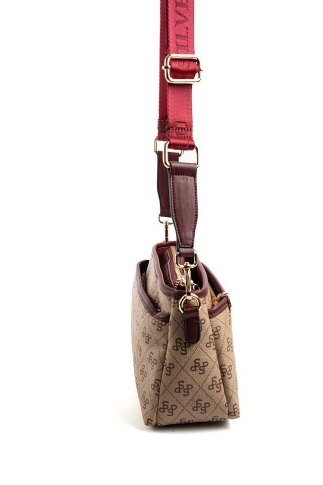 SP1184-M178Silver & PoloÇapraz ÇantaSilver & Polo SP1184 Kadın Çapraz Çanta Koyu Bej-Bordo