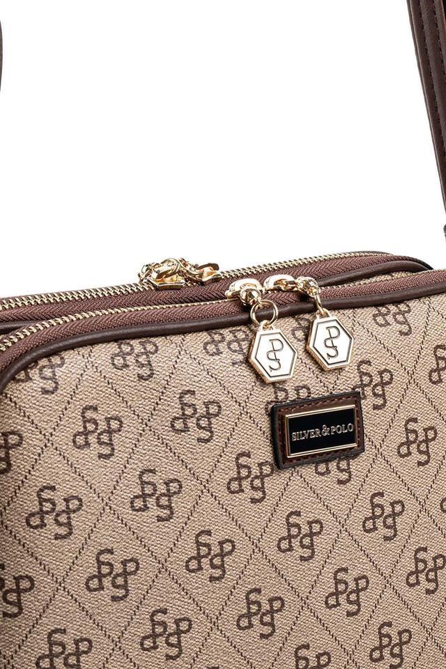 SP899-M178Silver & PoloÇapraz ÇantaSilver & Polo SP899 Kadın Çapraz Çanta Koyubej-Kahve