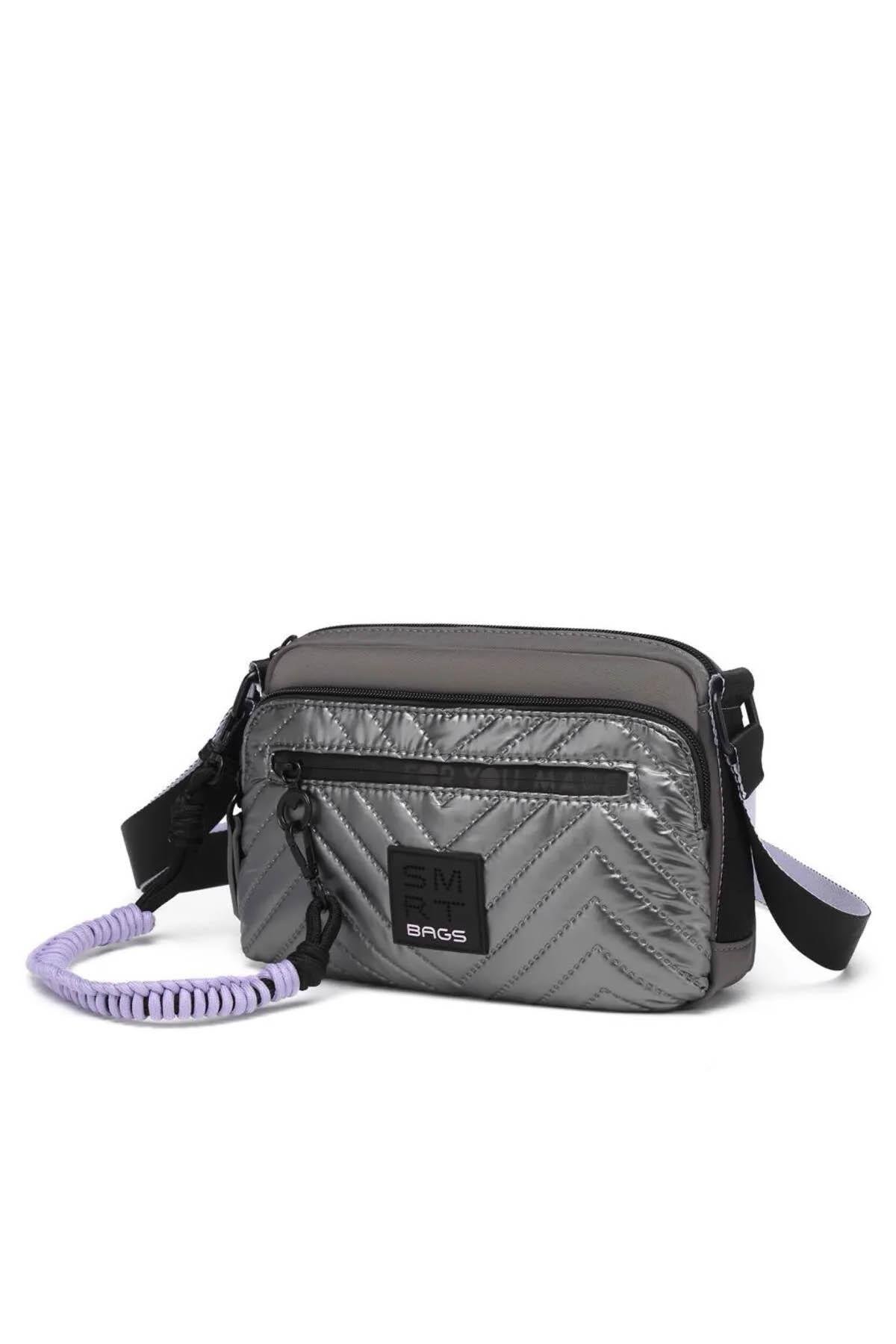 3249-MoncSmart BagsÇapraz ÇantaSmart Bags 3249 Çapraz Çanta Gri-Lila