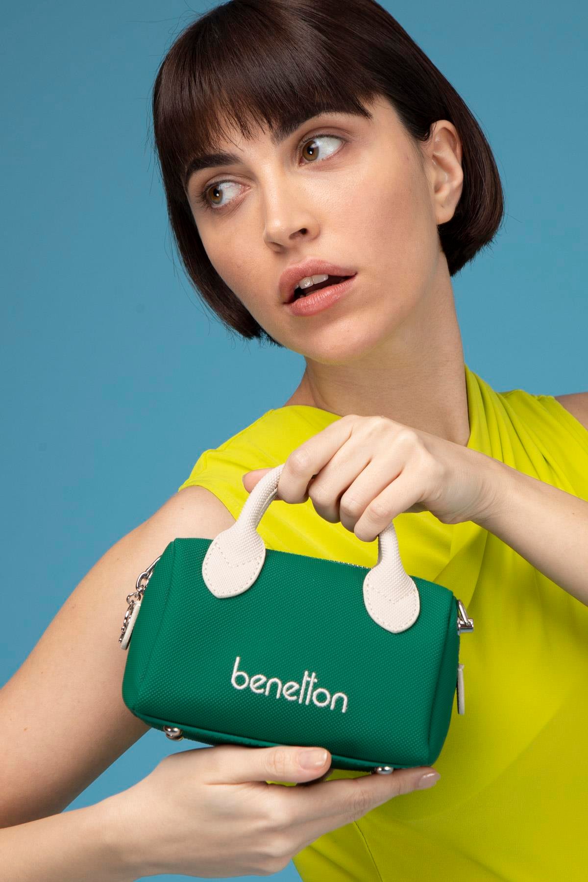 BNT1593-SoftUnited BenettonÇapraz ÇantaUnited Benetton BNT1593 Çapraz Çanta Zümrüt-Bej