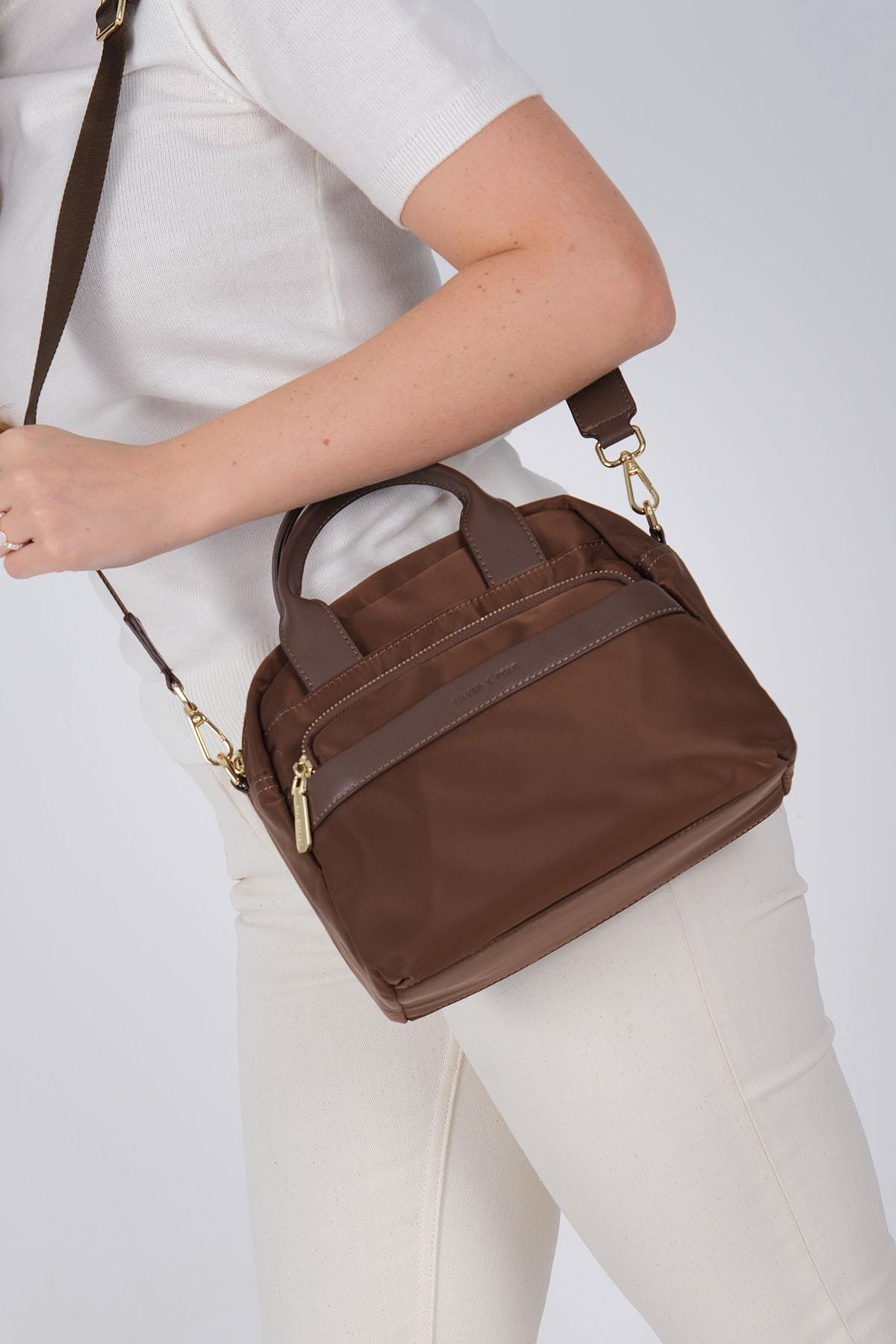 1216-M206Silver & PoloEl ÇantasıSilver & Polo 1216 Kadın El Çantası Kahve