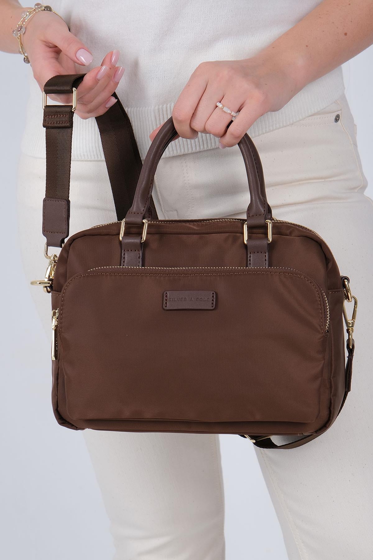 1217-M206Silver & PoloEl ÇantasıSilver & Polo 1217 Kadın El Çantası Kahve