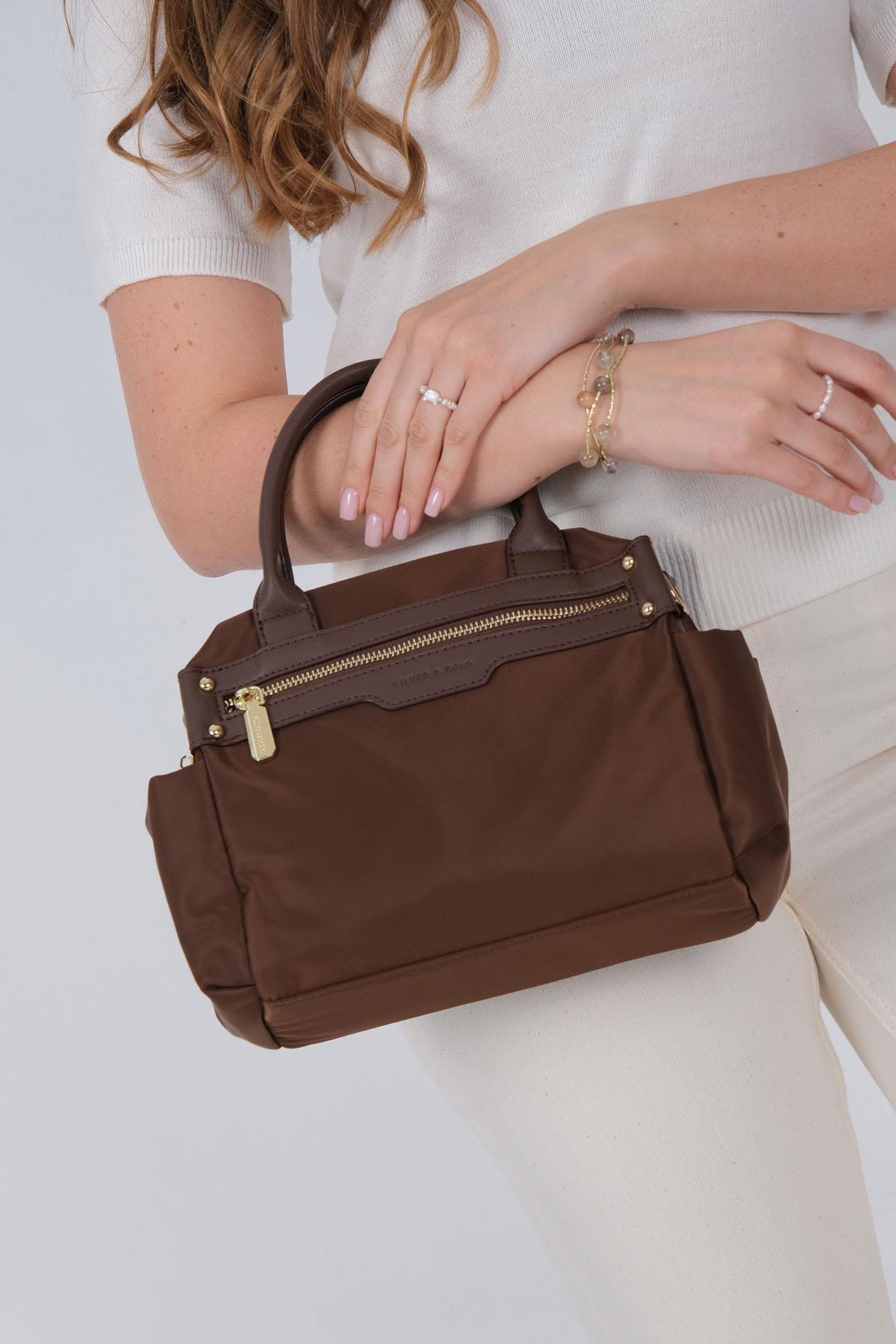 1219-M206Silver & PoloEl ÇantasıSilver & Polo 1219 Kadın El Çantası Kahve