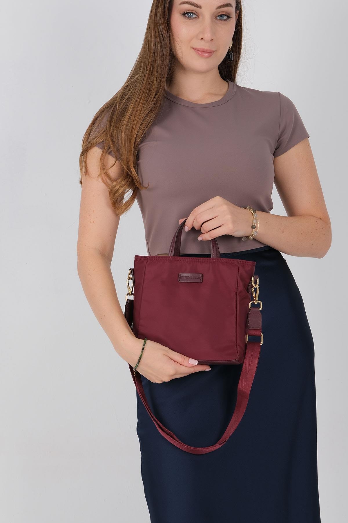 1225-M206Silver & PoloEl ÇantasıSilver & Polo 1225 Kadın El Çantası Bordo