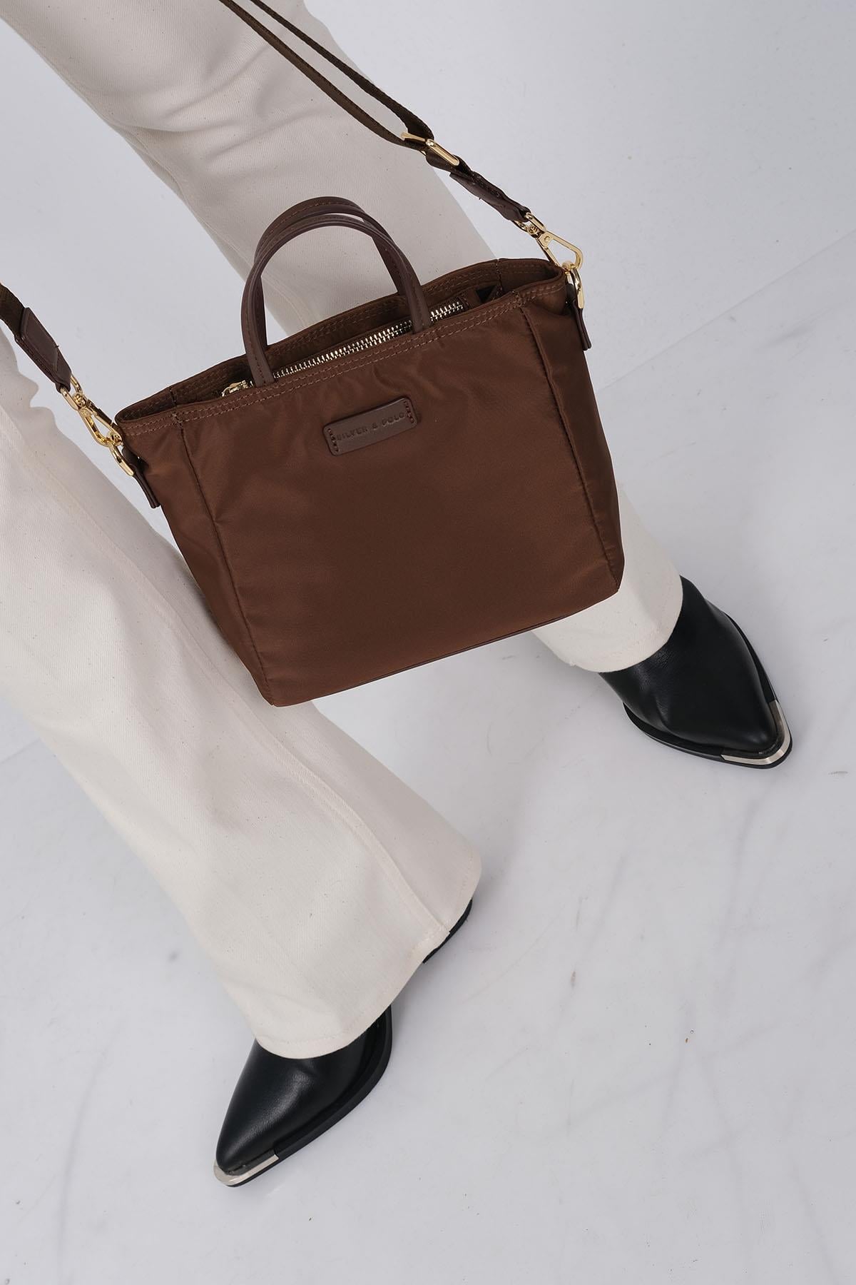 1225-M206Silver & PoloEl ÇantasıSilver & Polo 1225 Kadın El Çantası Kahve