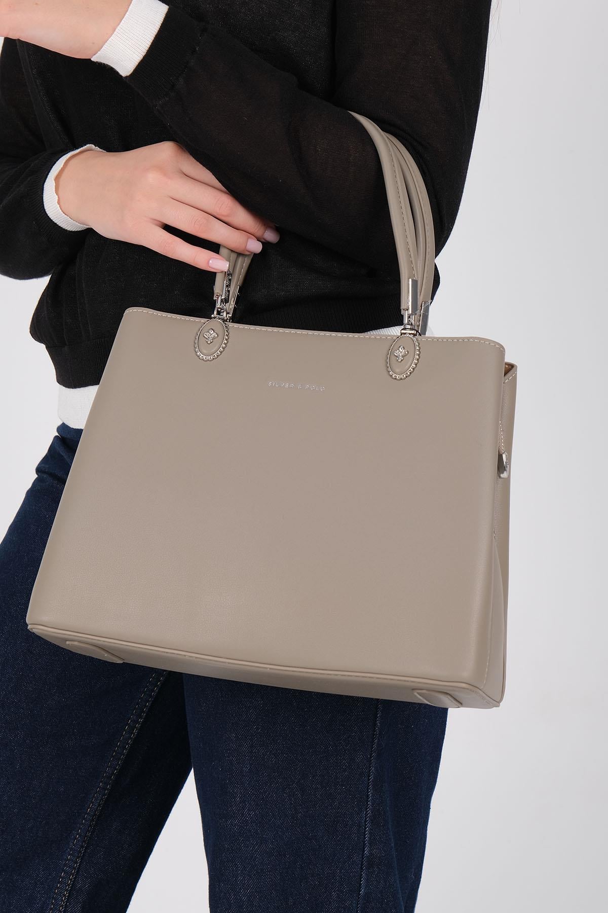 1234-M207Silver & PoloEl ÇantasıSilver & Polo 1234 Kadın El Çantası Vizon
