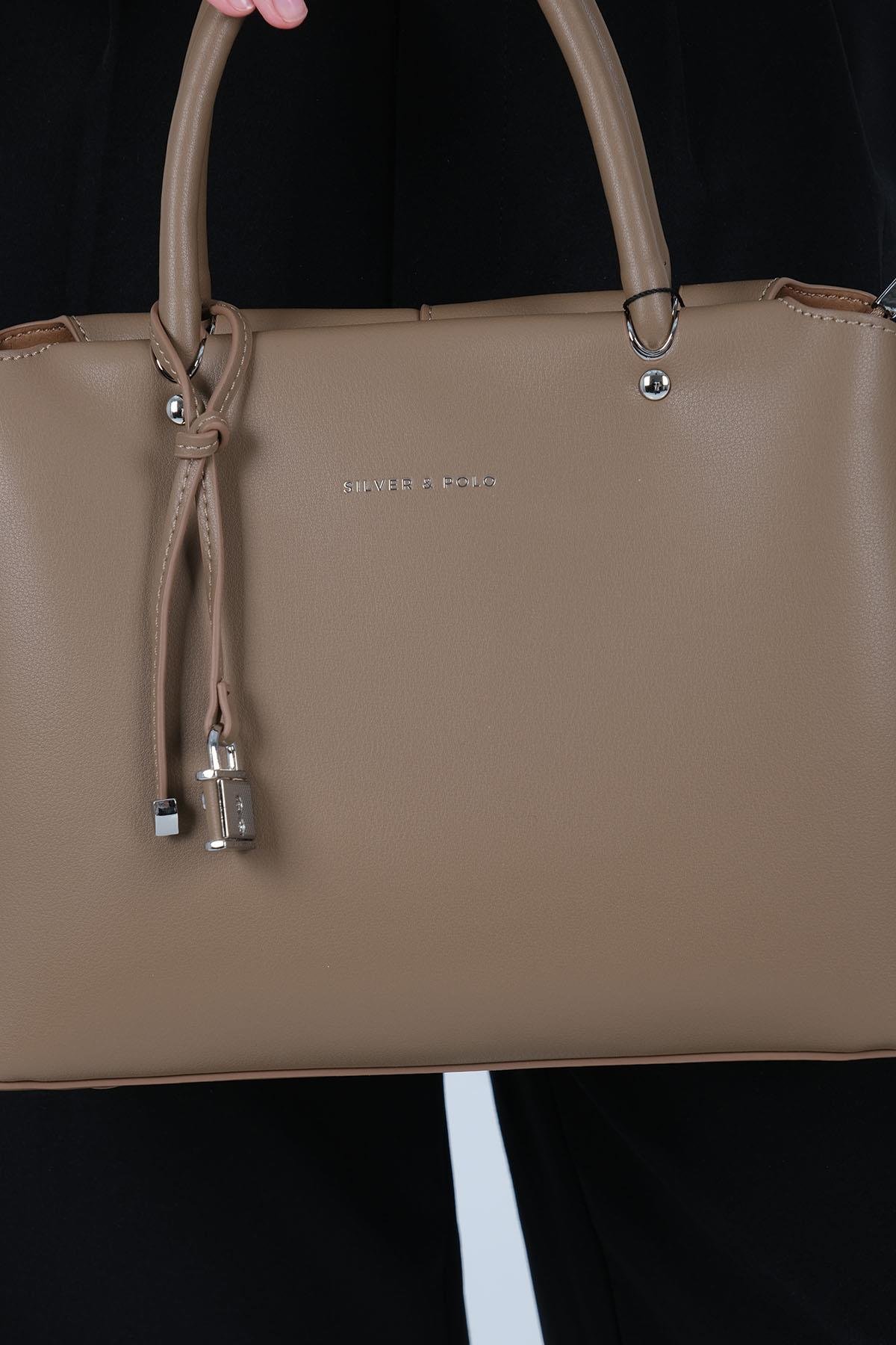 1236-M207Silver & PoloEl ÇantasıSilver & Polo 1236 Kadın El Çantası Vizon