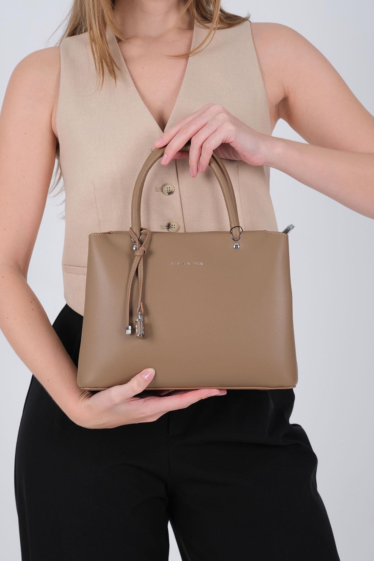 1236-M207Silver & PoloEl ÇantasıSilver & Polo 1236 Kadın El Çantası Vizon