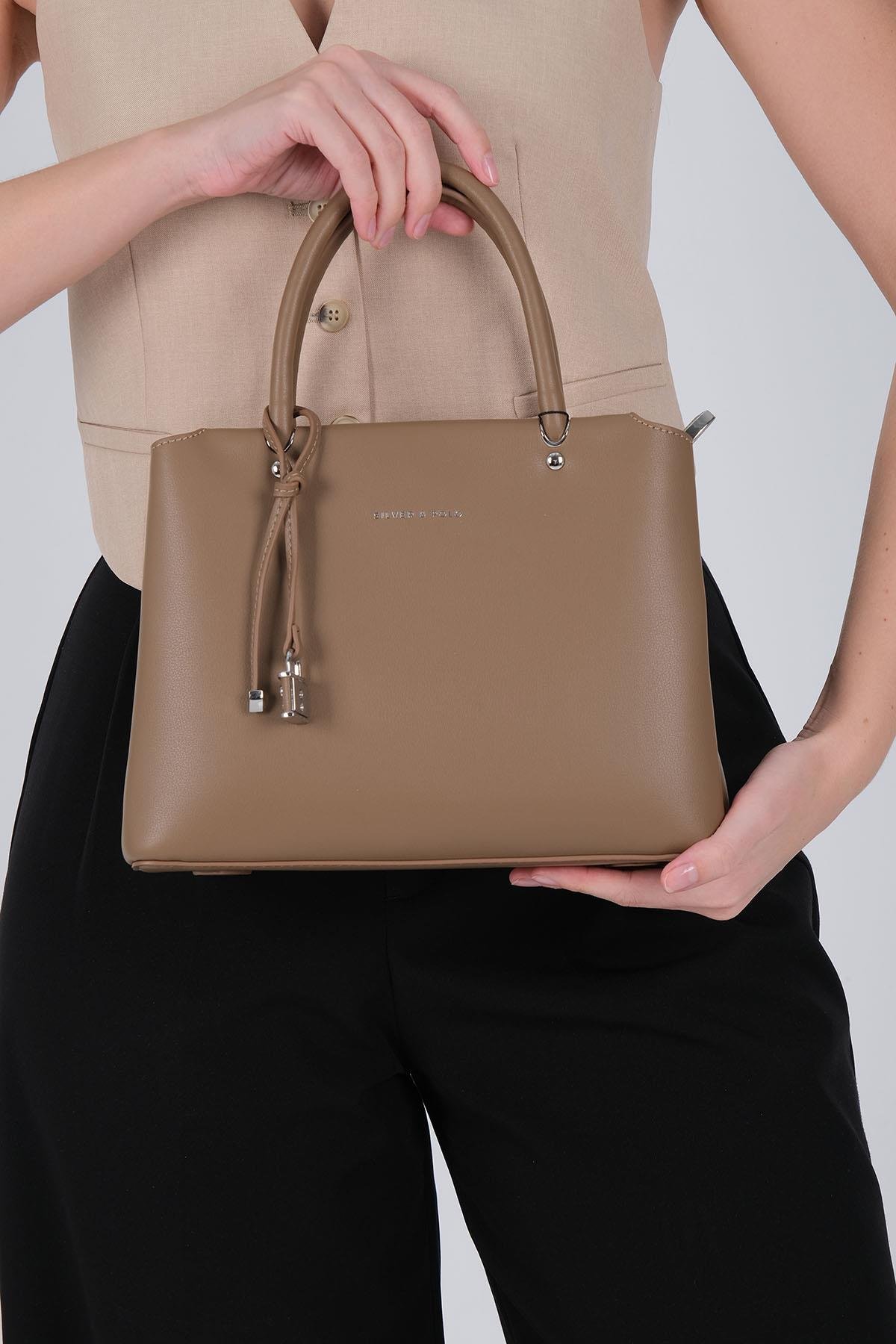 1236-M207Silver & PoloEl ÇantasıSilver & Polo 1236 Kadın El Çantası Vizon