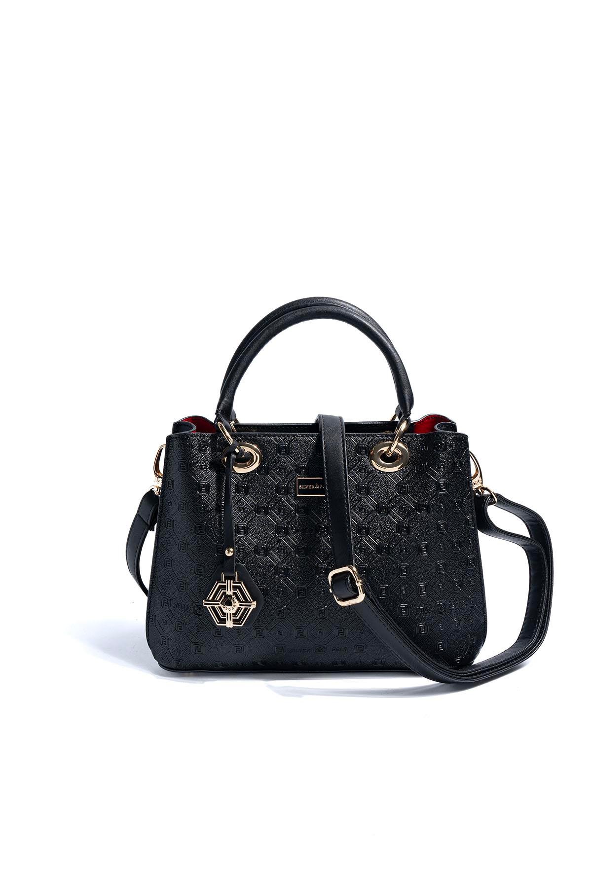 SP1272-M46Silver & PoloEl ÇantasıSilver & Polo SP1272 Kadın El Çantası Siyah