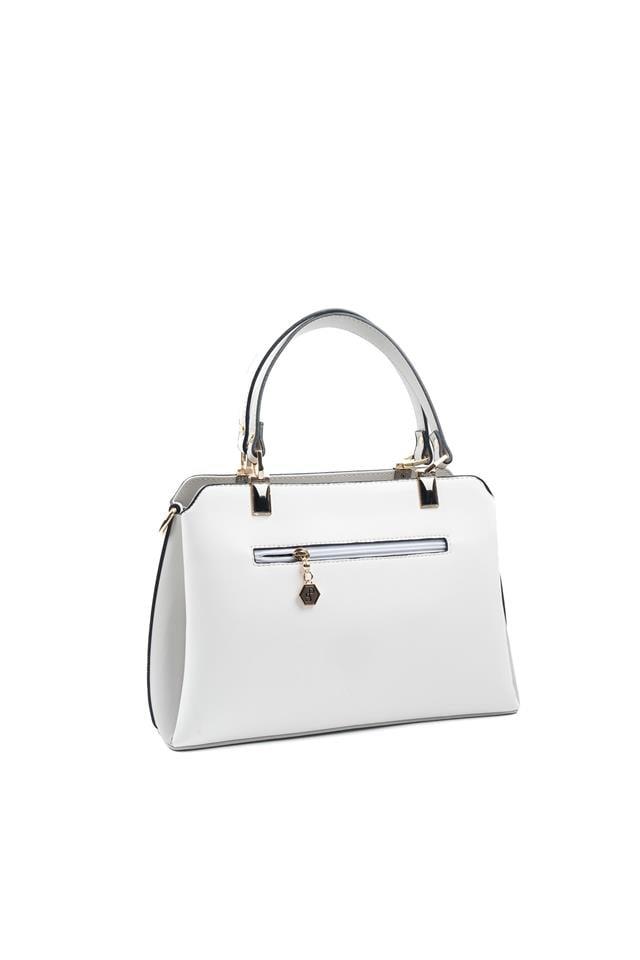 SP972-M105Silver & PoloEl ÇantasıSilver & Polo SP972 Kadın El Çantası Beyaz-A.Gri