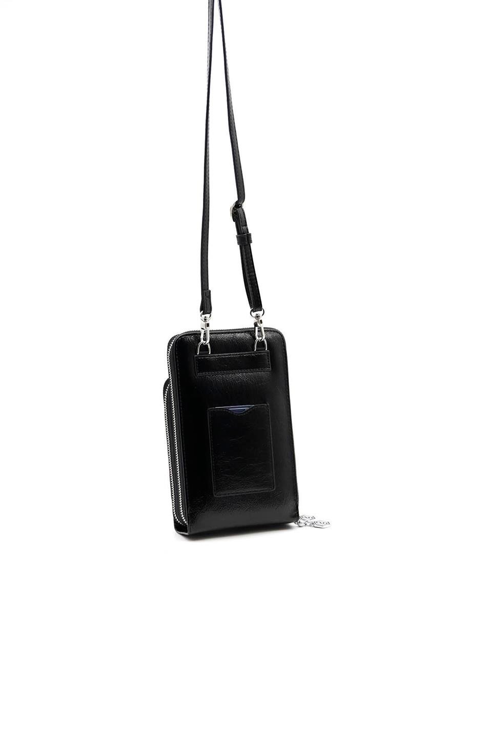 Kadın Askılı Cüzdan Siyah - Siyah SP1011 Silver & Polo