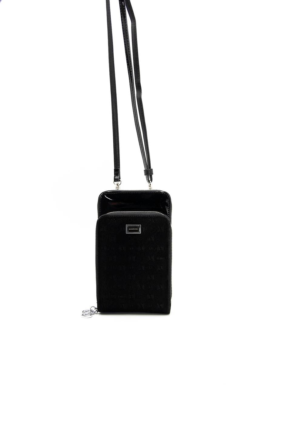 Kadın Askılı Cüzdan Siyah - Siyah SP1011 Silver & Polo