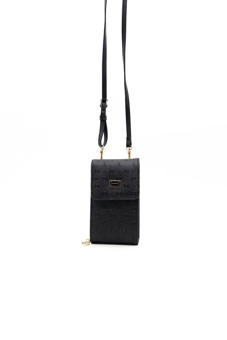 Kadın Askılı Cüzdan Siyah - Siyah SP889 Silver & Polo