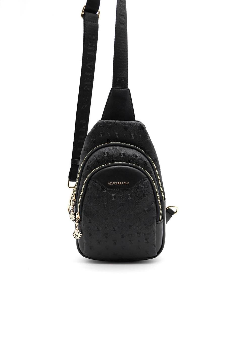 Kadın Bel Çantası Siyah - Siyah SP959 Silver & Polo