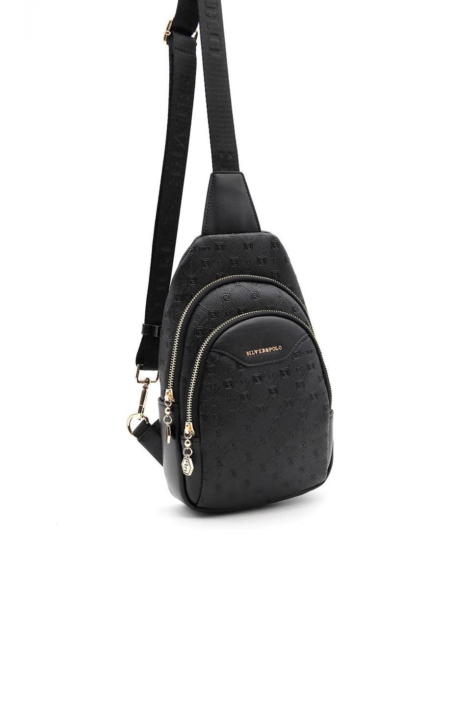 Kadın Bel Çantası Siyah - Siyah SP959 Silver & Polo