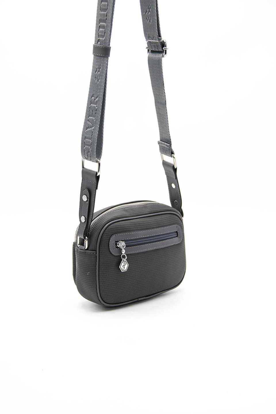 Kadın Çapraz Çanta Antrasit - Antrasit SP1111 Silver & Polo