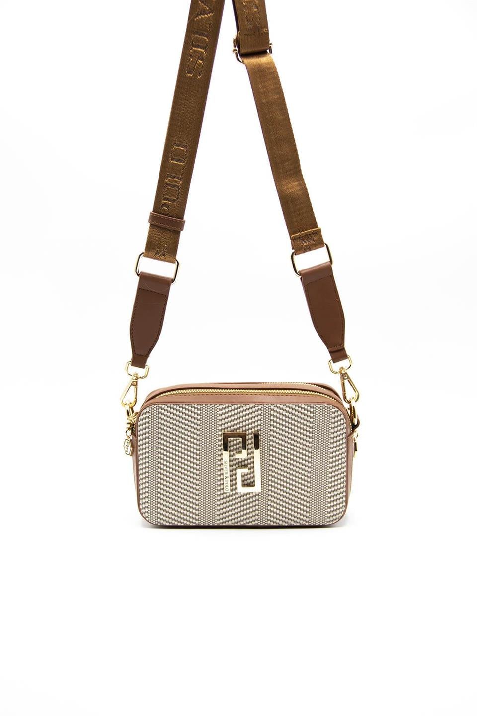 Kadın Çapraz Çanta Bej - Taba SP1078 Silver & Polo
