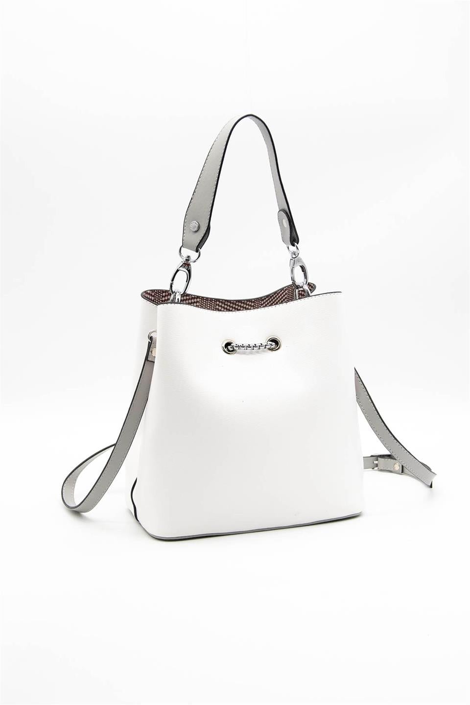 Kadın Çapraz Çanta Beyaz - A.gri SP967 Silver & Polo