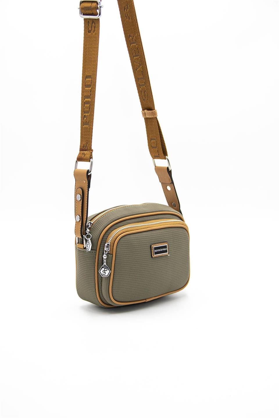Kadın Çapraz Çanta L.Haki - A.Taba SP1111 Silver & Polo