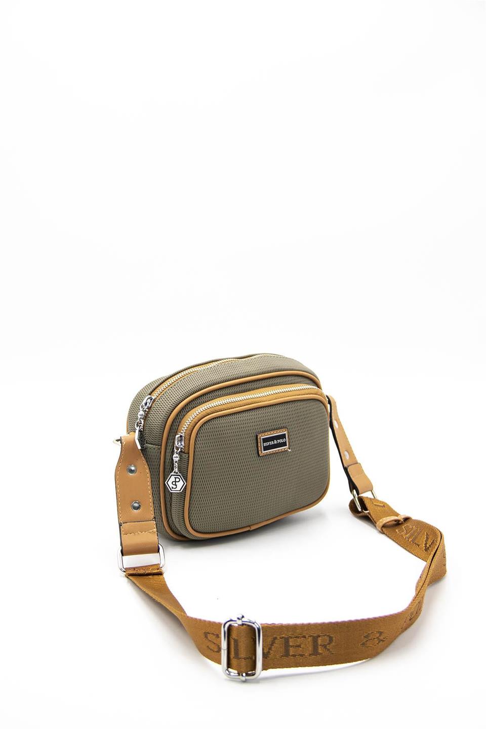 Kadın Çapraz Çanta L.Haki - A.Taba SP1111 Silver & Polo