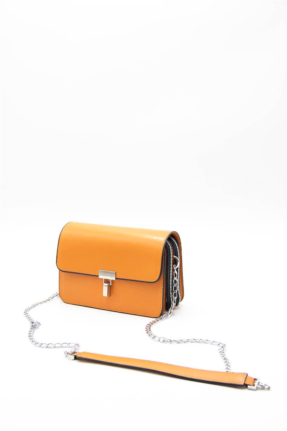 Kadın Çapraz Çanta Orange SP922 Silver & Polo
