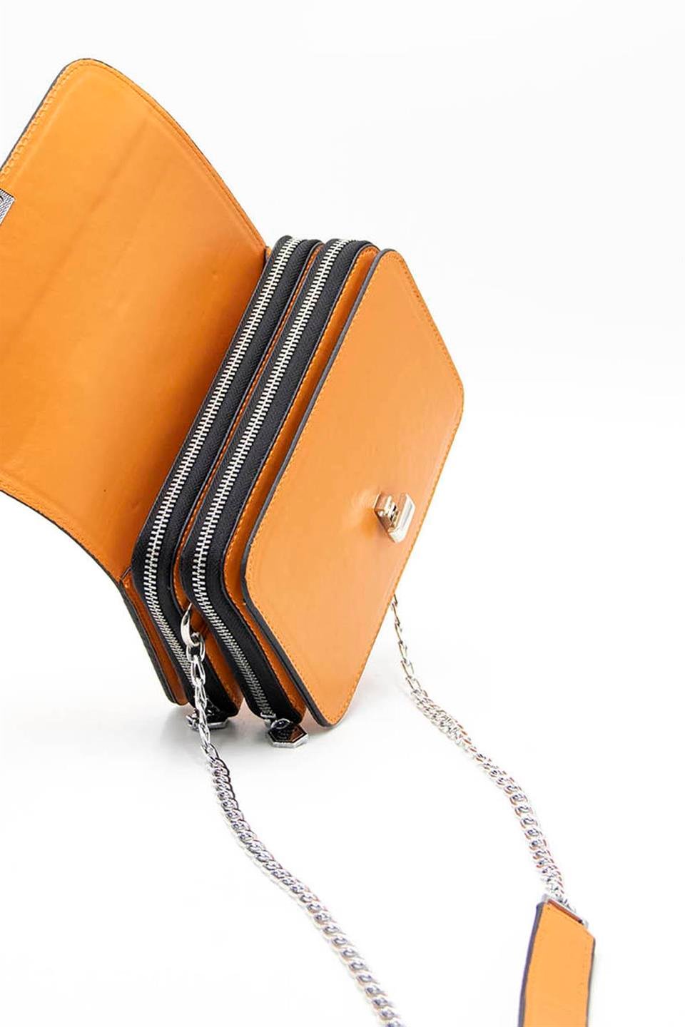 Kadın Çapraz Çanta Orange SP922 Silver & Polo
