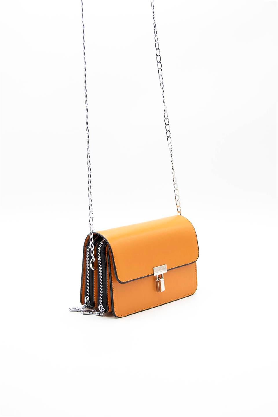 Kadın Çapraz Çanta Orange SP922 Silver & Polo