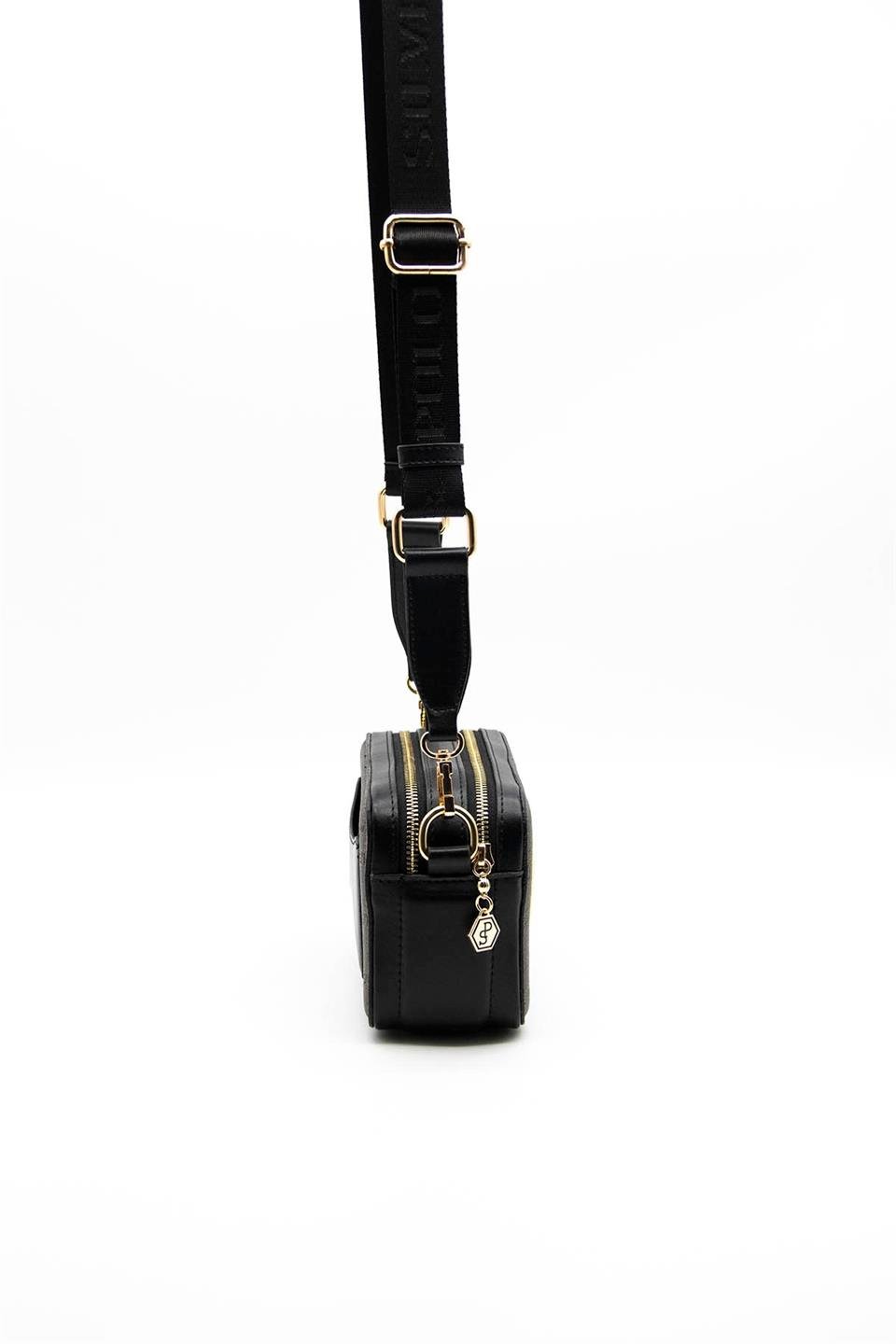 Kadın Çapraz Çanta Platin - Siyah SP1078 Silver & Polo